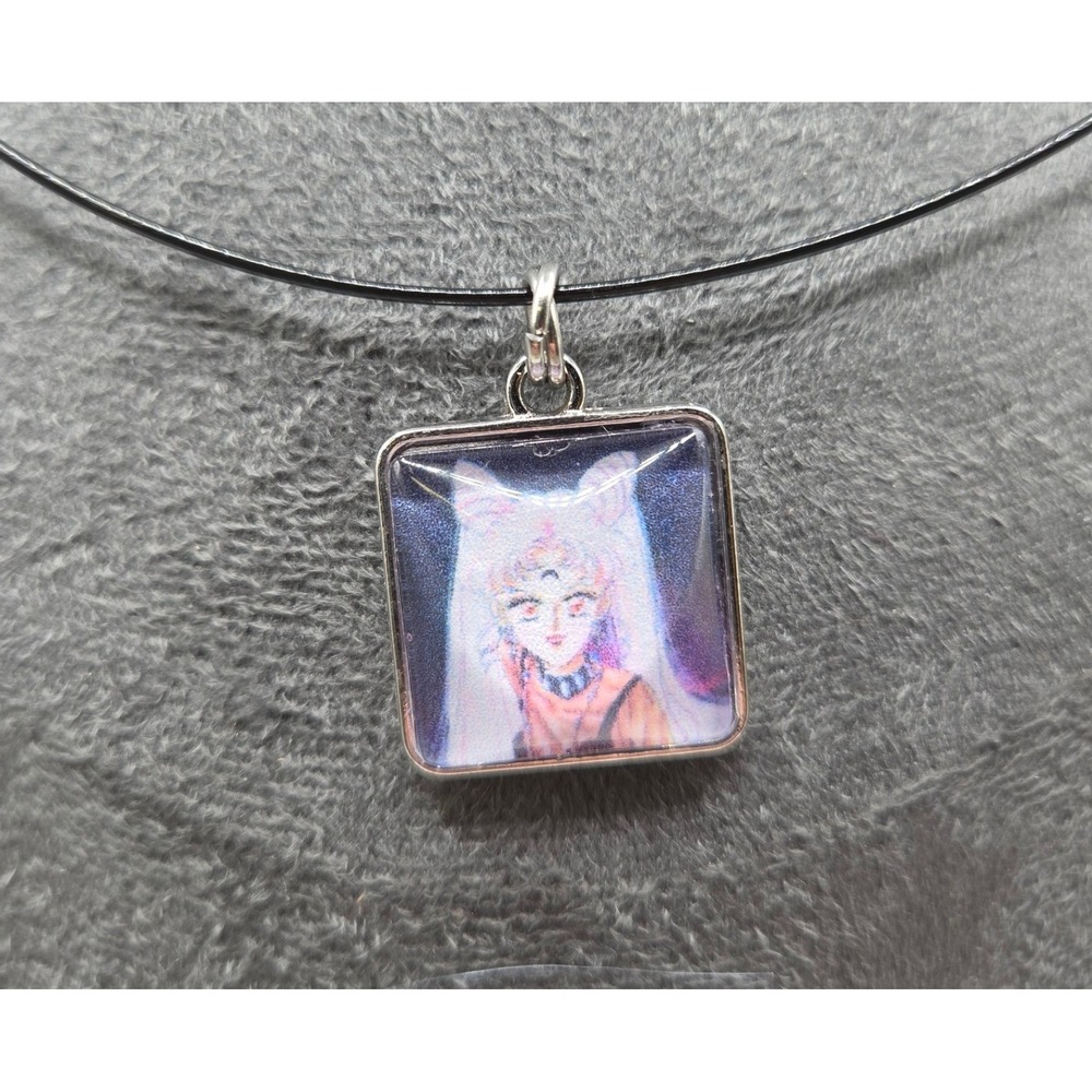 Wicked Lady Choker Necklace Silver Tone Nostalgiacore Magical Girl